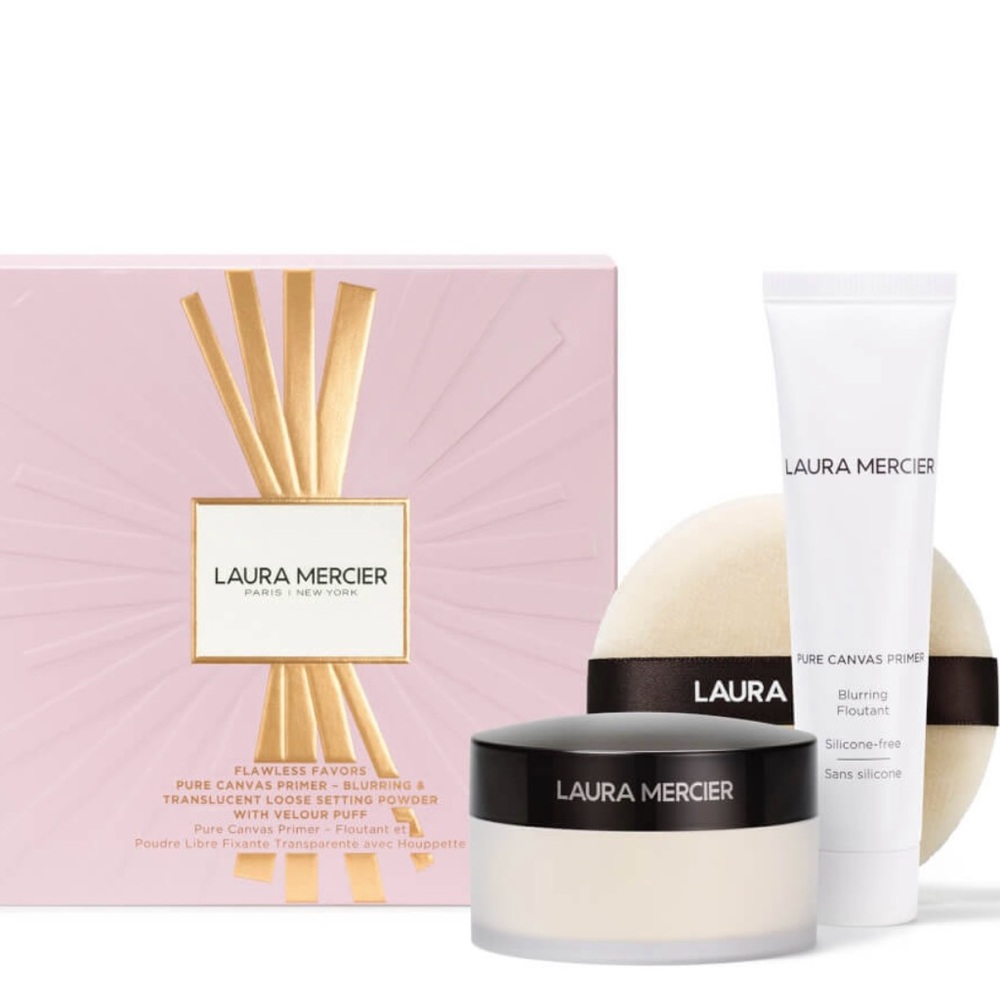 NEW Laura Mercier Flawless Favors Set full size translucent loose setting powder